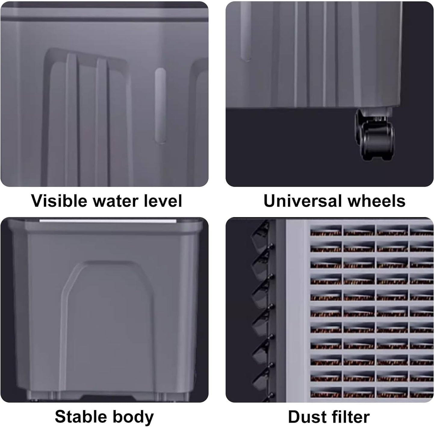GENERIC Refroidisseur D'air évaporatif Portable Avec Grand Réservoir D'eau Et Packs De Glace Pour Le Refroidissement à Domicile Et Au Bureau
