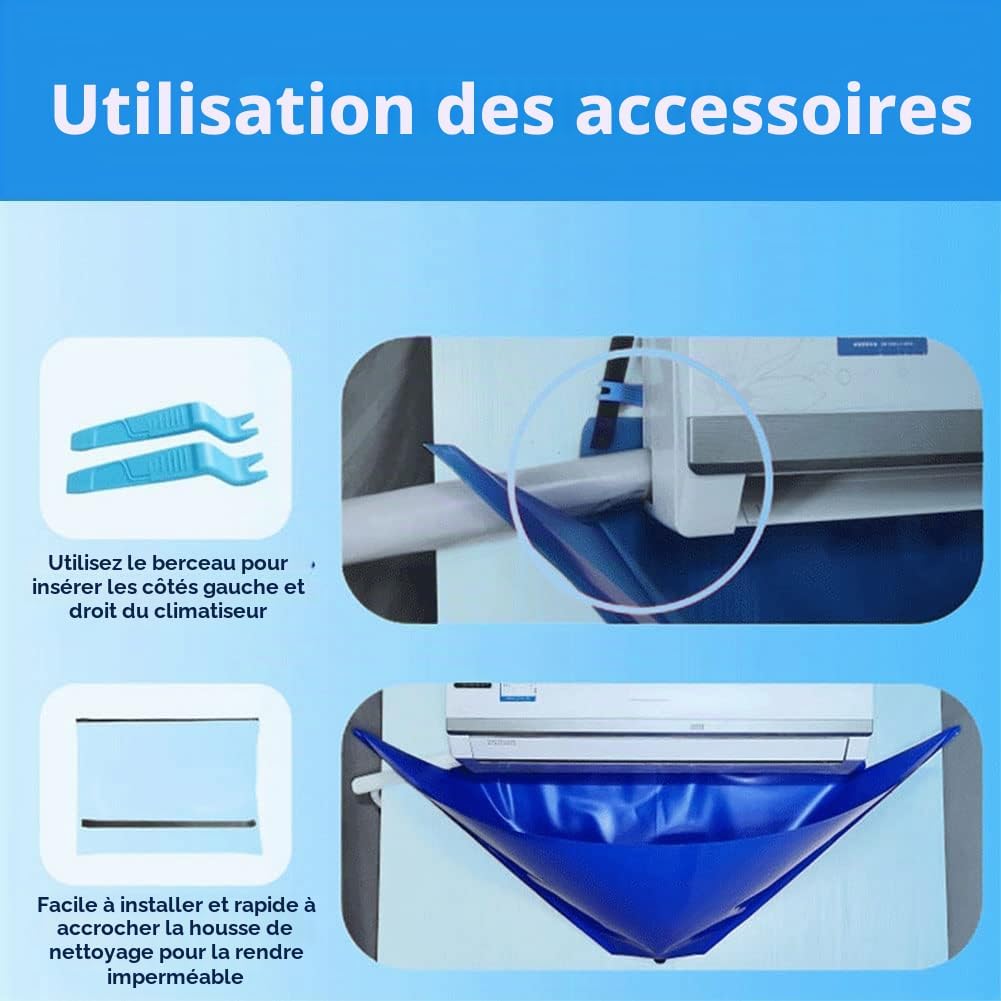 Kits De Nettoyage Pour Climatiseur Split étanche, Sac De Service Pour Climatiseur Mural - Couverture De Nettoyage Anti-poussière Pour Climatiseurs Suspendus De 1~1,5P