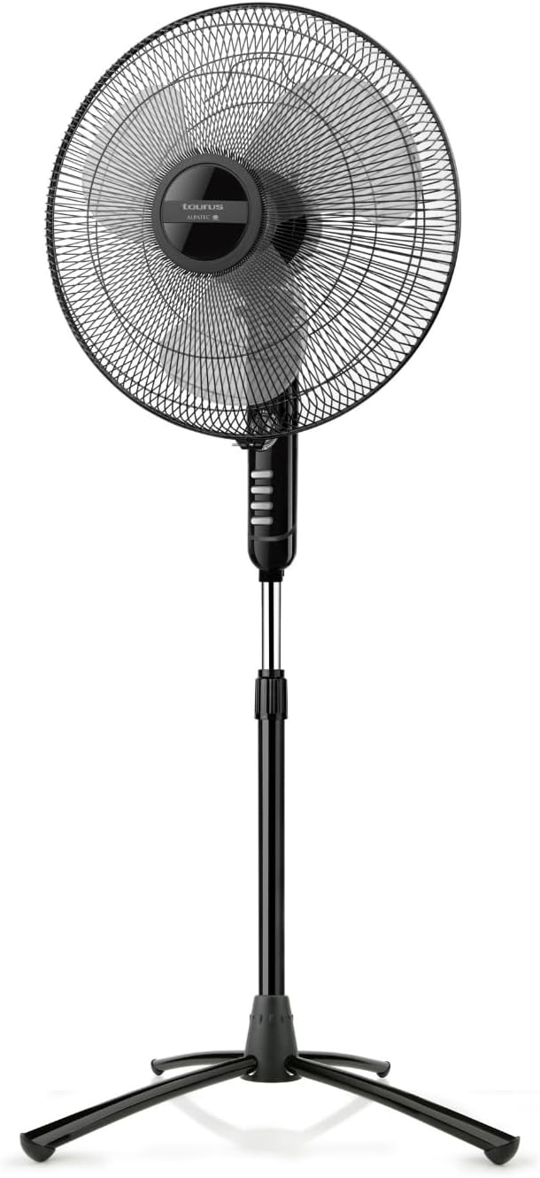 Taurus Boreal 16C Elegance - Ventilateur Sur Pied 40W, Hauteur Jusqu'à 130cm, 5 Lames, Diamètre 40cm, 3 Vitesses, Système D'oscillation Et D'inclinaison, Poignée De Transport, Base Ronde, Silencieux