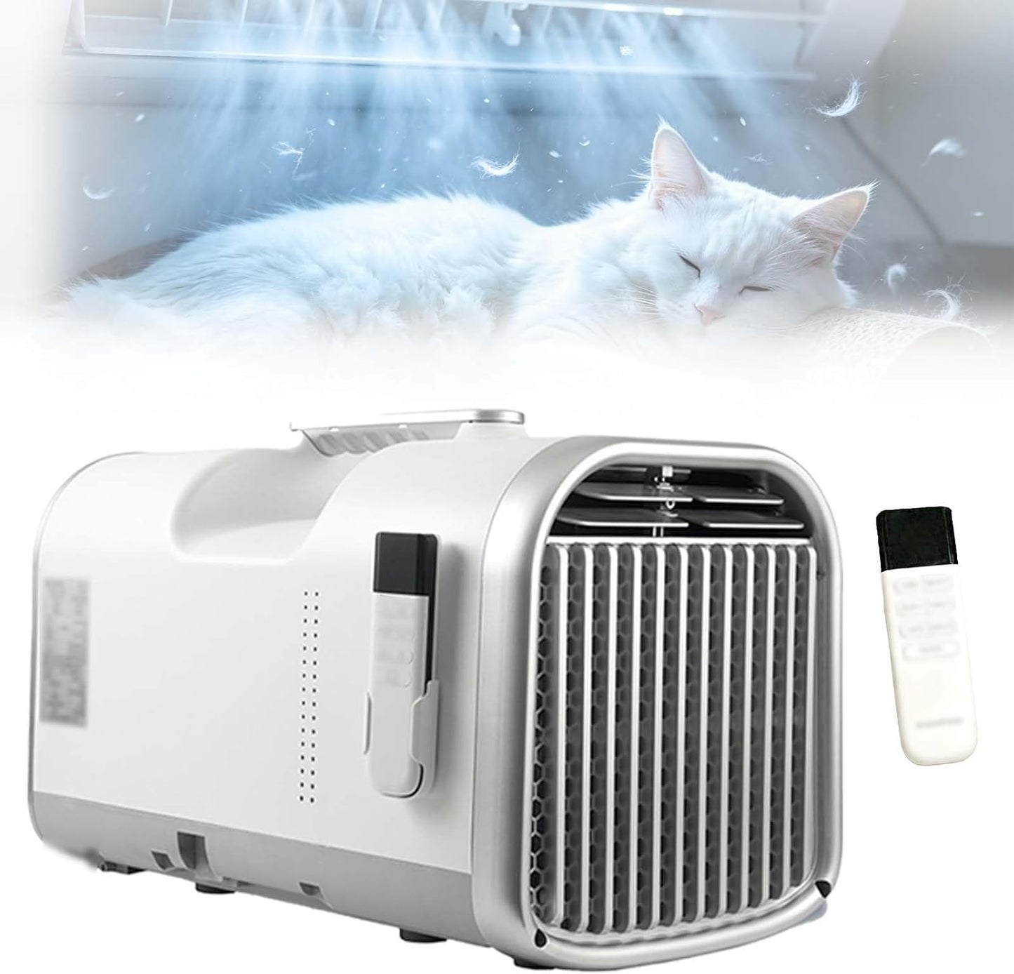 Portable AC 4400-5100 BTU, Climatiseur Compact 4 En 1 Avec Télécommande, 12h Minuterie Pour Tentes RVs Camions, Déshumidificateur De Ventilateur Cool Silencieux, Refroidissement D'onduleur Efficace én