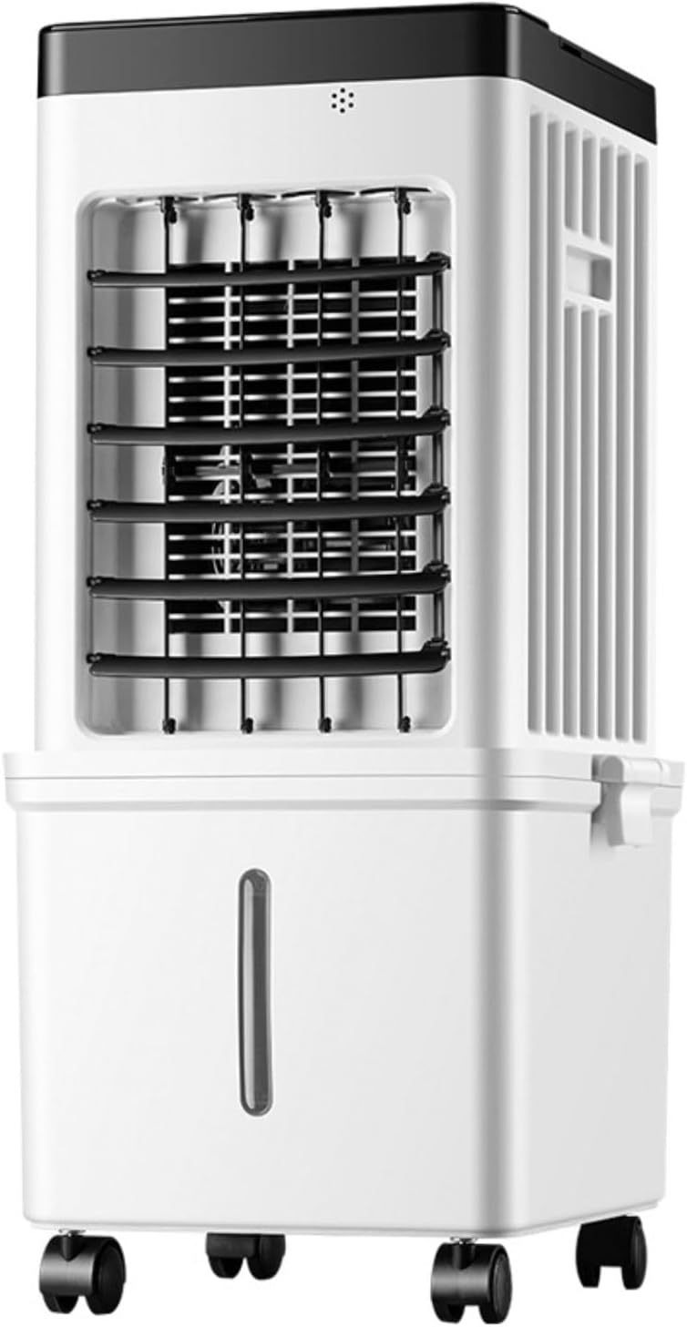 GENERIC Ventilateur Portable Pour Climatiseur Par évaporation 75 W Avec Réservoir D'eau De 15 L, 4 Blocs De Glace, 3 Vitesses, Oscillation à 90°, Silencieux 50 DB Pour La Maison Et Le Bureau