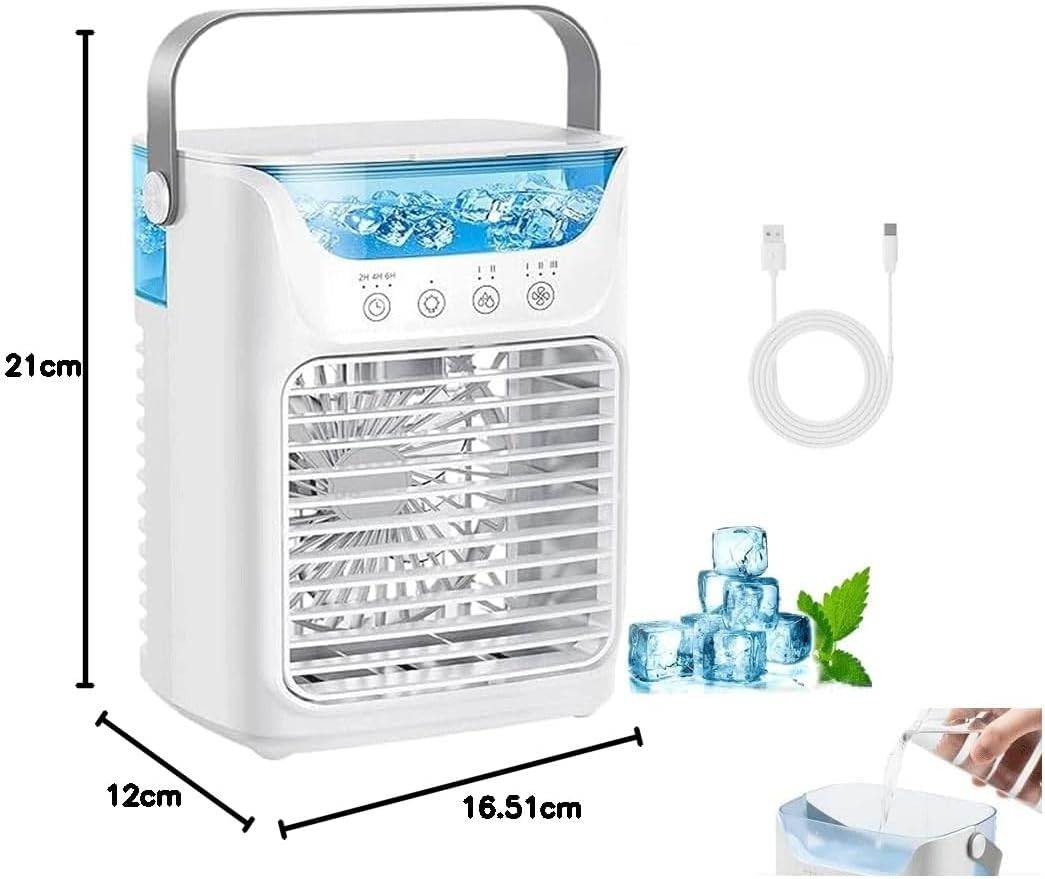 TundraFreeze Portable Ac Unit, TundraFreeze Air Conditioner, 4 En 1 Mini Climatiseur Mobile Avec 3 Vitesses, 2 Niveaux De Brume, 7 Couleurs LED De Nuit, 700ml Climatiseur Portable, Climatiseur Mobile