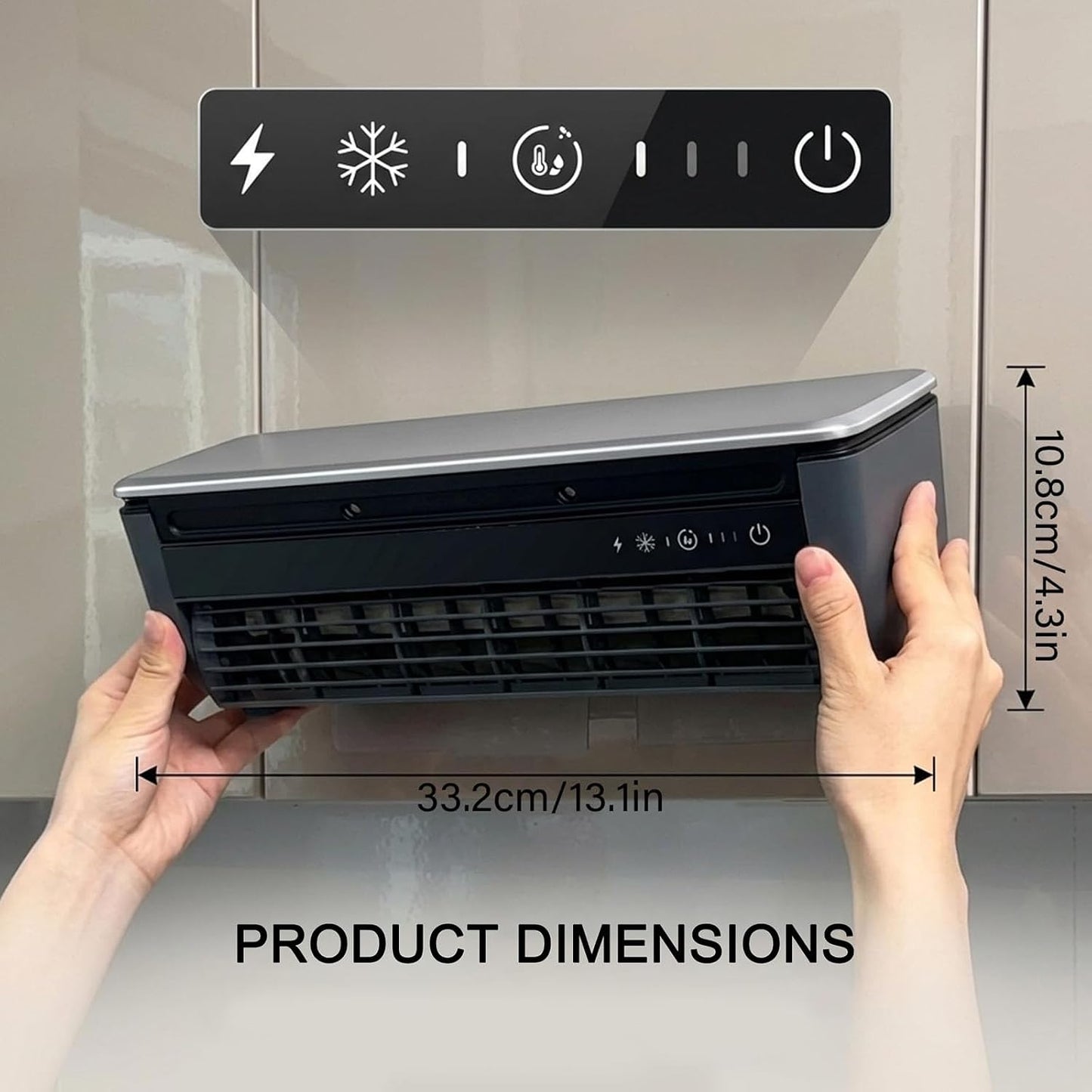 Refroidisseur D'air Mural Sans Fil De 6000mAh Avec Télécommande, Ventilateur Silencieux Pour Le Dortoir De Bureau De Chambre à Coucher, Unité De Climatisation Personnelle Portable, Réglages à 3 Vitess