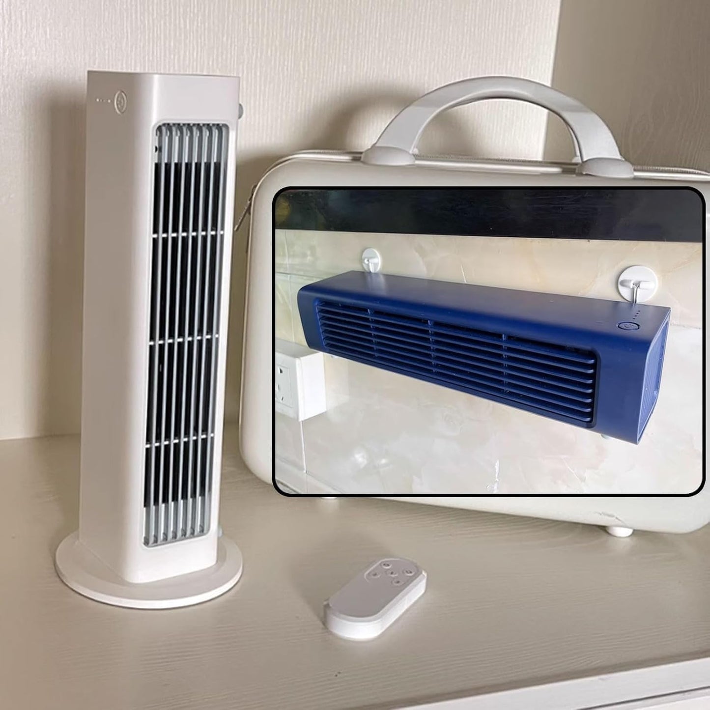 GENERIC Refroidisseur D'air Portable Avec Kit De Fenêtre, Télécommande, 3 Vitesses Pour Les Chambres Bureaux Grandes Pièces Efficace Refroidissement Lame Sans Blade Design