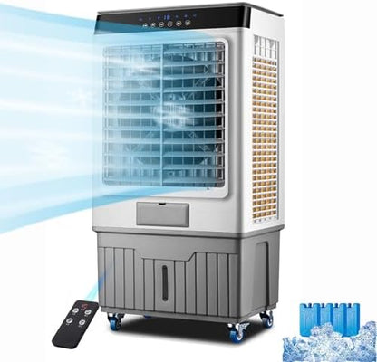 GENERIC Refroidisseur Par évaporation Avec Réservoir De 60 L, Télécommande Et Oscillation, Humidificateur à Faible Bruit Pour Grandes Pièces, AC économe En énergie Pour La Maison, Le Bureau Et Une Utilisation