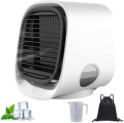 GENERIC Airabreeze Ventilateur De Refroidisseur D'air Portable Avec Réservoir De 300ml, Lumière De Nuit LED Et Aromathérapie, Humidificateur De Brume Silencieux Murmuré Pour Le Bureau à Domicile, Soulagement