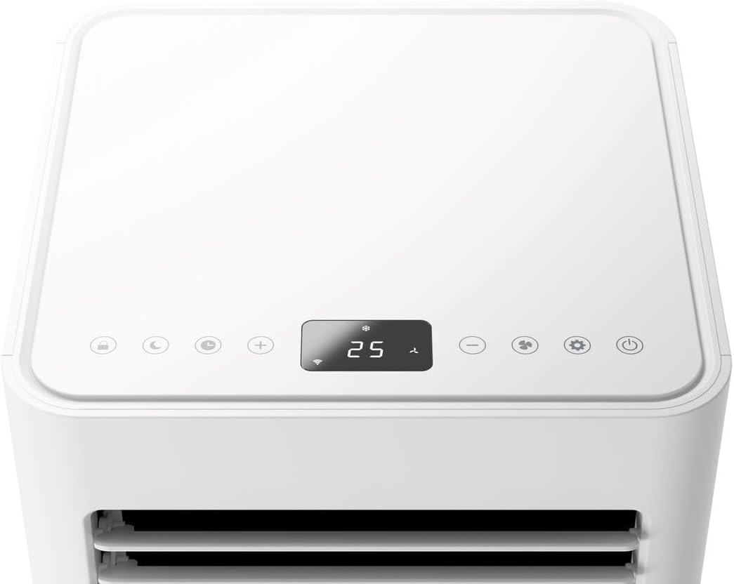  Olimpia Splendid, Dolceclima 12 Wifi Climatiseur Portatif 12.000 BTU/h, Classe A, Puissance 2,9 KW, Fonctions De Refroidissement, Déshumidification, Ventilation, Wifi Intégré