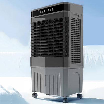  Réfrigérateur D'air évaporatif Portable Unité De Climatisation, Avec 120 ° Oscillant Sans Tuyau Nécessaire, 3 Vitesses Et 3 Modes, 12H Minuterie, Réservoir D'eau 45L, Ventilateur De Refroidissement à
