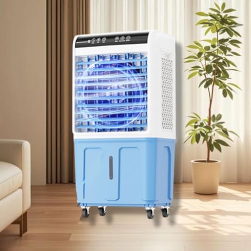 GENERIC Refroidisseur D'air évaporatif 40L, Ventilateur Industriel Avec Télécommande, 3 Vitesses, Oscillation à 120 °, Faible Bruit Portable AC Pour Usage Extérieur De Bureau à Domicile, Refroidissement Silen