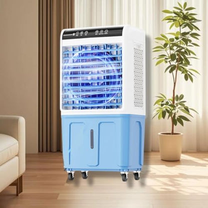 GENERIC Refroidisseur D'air évaporatif 40L, Ventilateur Industriel Avec Télécommande, 3 Vitesses, Oscillation à 120 °, Faible Bruit Portable AC Pour Usage Extérieur De Bureau à Domicile, Refroidissement Silen