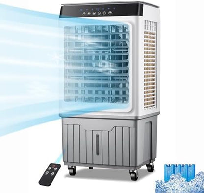 GENERIC Refroidisseur Par évaporation Avec Réservoir De 60 L, Télécommande Et Oscillation, Humidificateur à Faible Bruit Pour Grandes Pièces, AC économe En énergie Pour La Maison, Le Bureau Et Une Utilisation