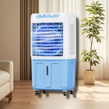 GENERIC Refroidisseur D'air évaporatif 40L, Ventilateur Industriel Avec Télécommande, 3 Vitesses, Oscillation à 120 °, Faible Bruit Portable AC Pour Usage Extérieur De Bureau à Domicile, Refroidissement Silen