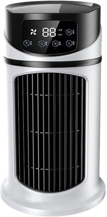  Ventilateur De Climatiseur Portable USB Avec Humidificateur, Contrôle D'écran Tactile à 6 Niveaux, Fonctionnement Silencieux, Réservoir D'eau De 300 Ml Pour Refroidir Et Hydrater L'air