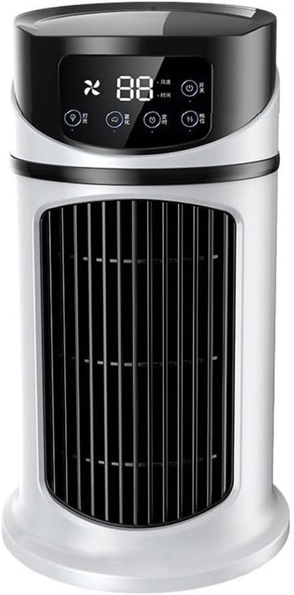  Ventilateur De Climatiseur Portable USB Avec Humidificateur, Contrôle D'écran Tactile à 6 Niveaux, Fonctionnement Silencieux, Réservoir D'eau De 300 Ml Pour Refroidir Et Hydrater L'air