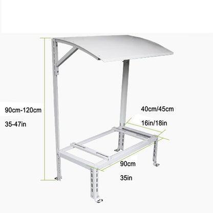  Support Climatiseur Exterieur Avec Auvent, Support De Montage Pour Climatiseur, Capacité De Charge Jusqu'à 200 Kg, Pour Clim Split Et Pompes à Chaleur