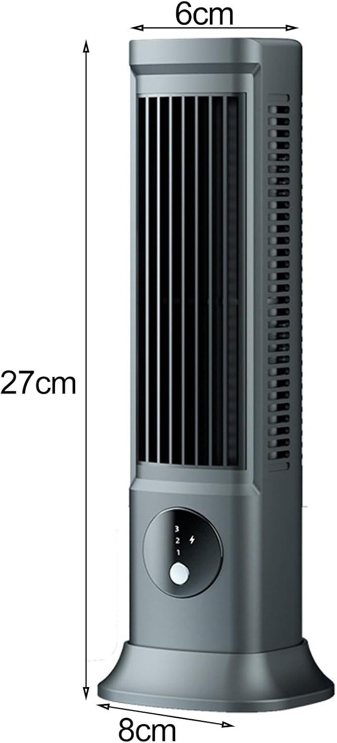  Cooling Ace Climatiseur De Refroidissement Réglable Avec 3 Vitesses, Portable, Rechargeable, Silencieux, Gris