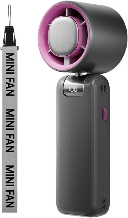 GENERIC Ventilateur à Main Pliable – 3 Vitesses Réglables | Dispositif De Circulation D'air Rechargeable Par USB Pour La Maison, Le Studio, Les Voyages, Le Shopping, Le Camping