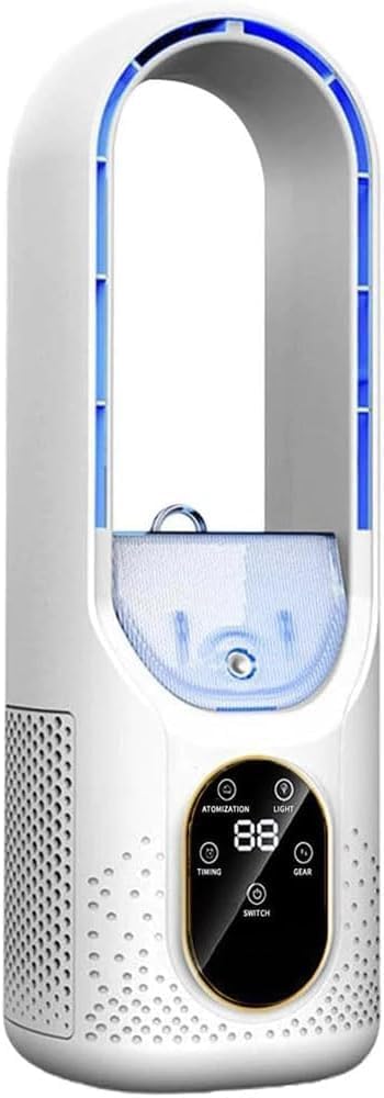  Refroidisseur D'air Par évaporation Portable, Mini Ventilateur USB De Climatisation Avec 6 Minuteries Réglables Et Contrôle De La Vitesse Du Ventilateur, Ventilateur De Refroidissement Personnel Pour