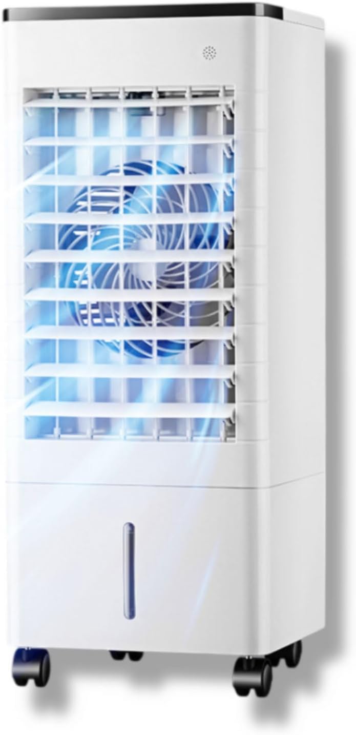 GENERIC Refroidisseur D'air Par évaporation Avec Oscillation à 90°, Minuterie 15h, 3 Vitesses, Réservoir De 9 L, Refroidisseur De Marais Portable Pour Chambre à Coucher, Bureau, Sans Fenêtre