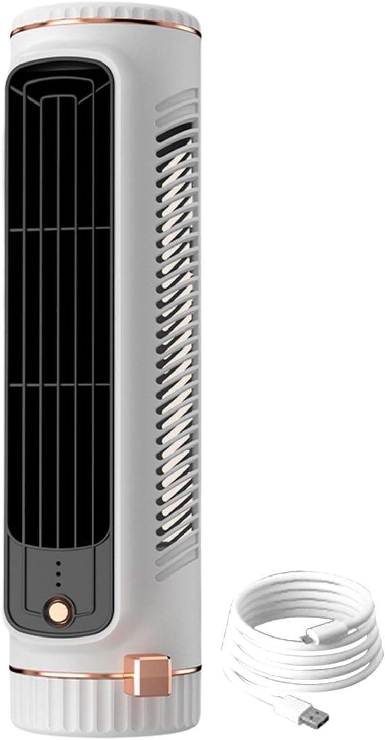  Mini Climatiseur Personnel - Ventilateur De Refroidissement Portable - Alimentation USB AC - 3 Vitesses - Tête Oscillante - Mini Climatiseur Pour Chambre à Coucher Et Voiture