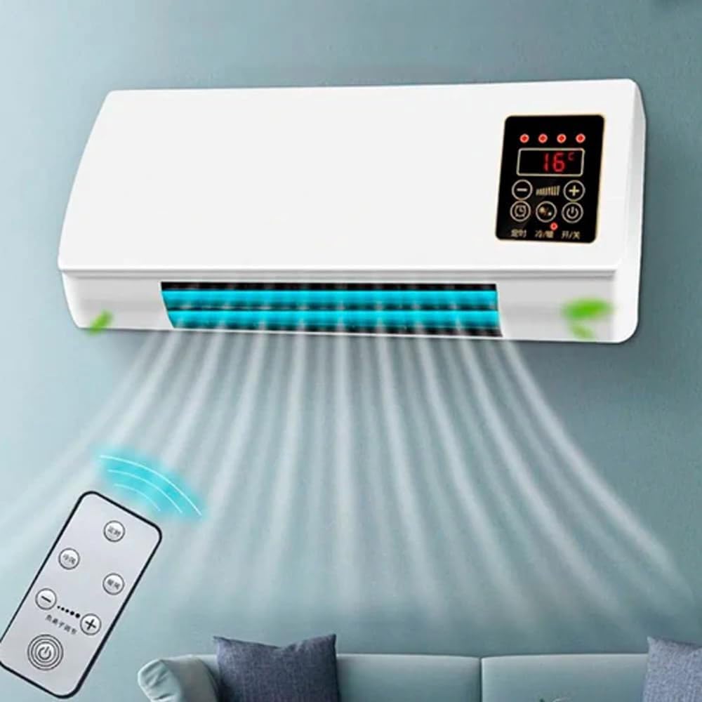  Petit Réchauffeur De Climatiseur,Refroidisseur Et Réchauffeur Ultra Silencieux, Avec Télécommande, Climatiseur Portable Pour La Maison/bureau/chambre (Blanc)