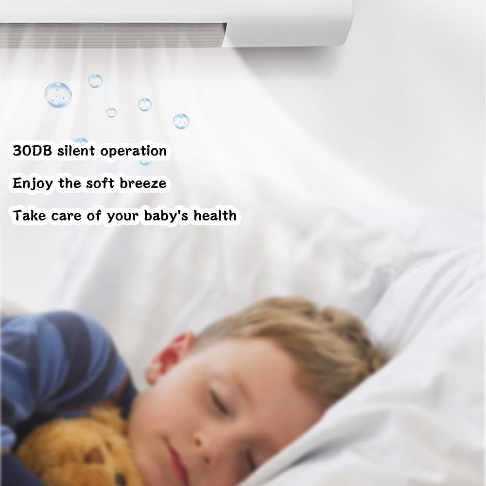  Ventilateur Mural, Ventilateur Portable Avec Minuterie à Distance, Ventilateur De Chauffage De Refroidissement Silencieux Pour La Chambre De Bureau à Domicile, Conception Compacte D'épargne D'espace,