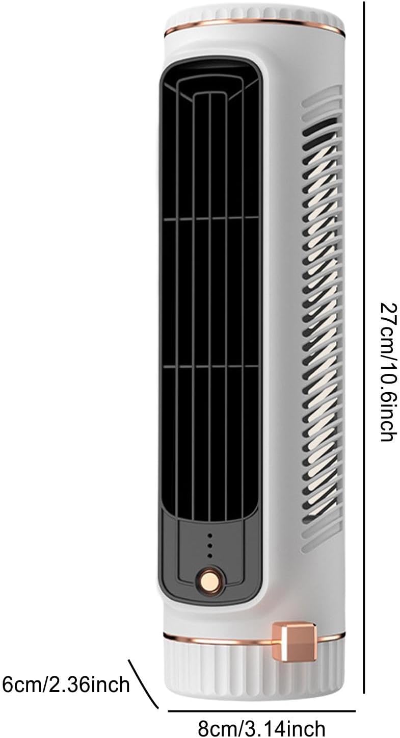  Mini Climatiseur Personnel - Ventilateur De Refroidissement Portable - Alimentation USB AC - 3 Vitesses - Tête Oscillante - Mini Climatiseur Pour Chambre à Coucher Et Voiture