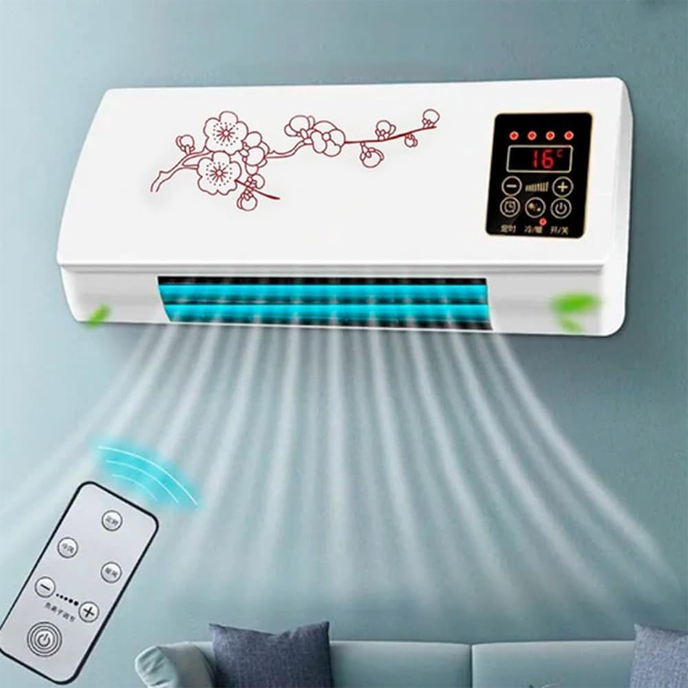  Petit Réchauffeur De Climatiseur,Refroidisseur Et Réchauffeur Ultra Silencieux, Avec Télécommande, Climatiseur Portable Pour La Maison/bureau/chambre (Blanc)