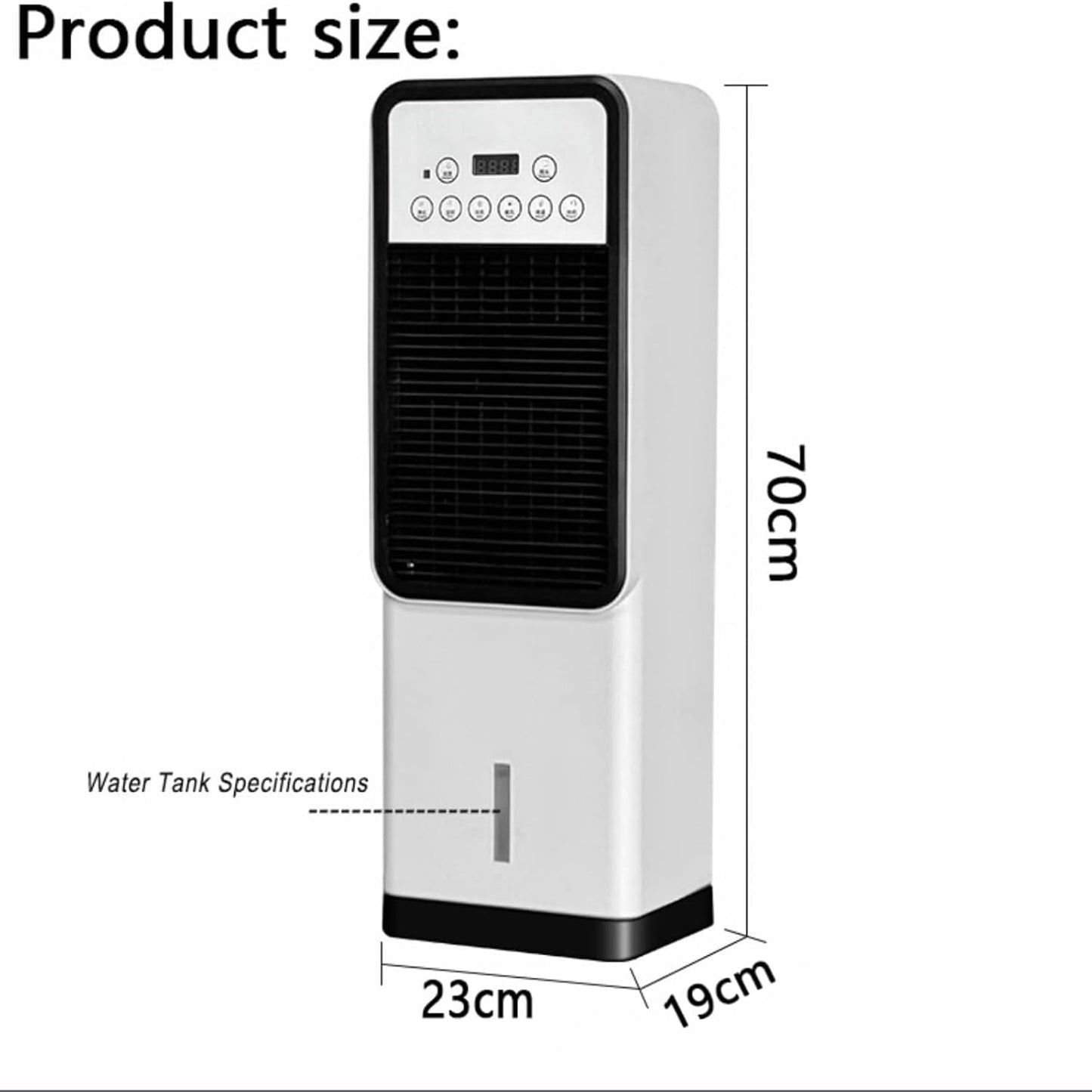 GENERIC Climatiseur Portable 3-IN-1 Refroidisseur D'air évaporatif W/1.2L Réservoir 4 Modes Et 3 Vitesses 7H Minuterie Ice Packs Télécommande Pour La Maison De Chambre à Coucher Pas De Tuyau Besoin Ventilateu