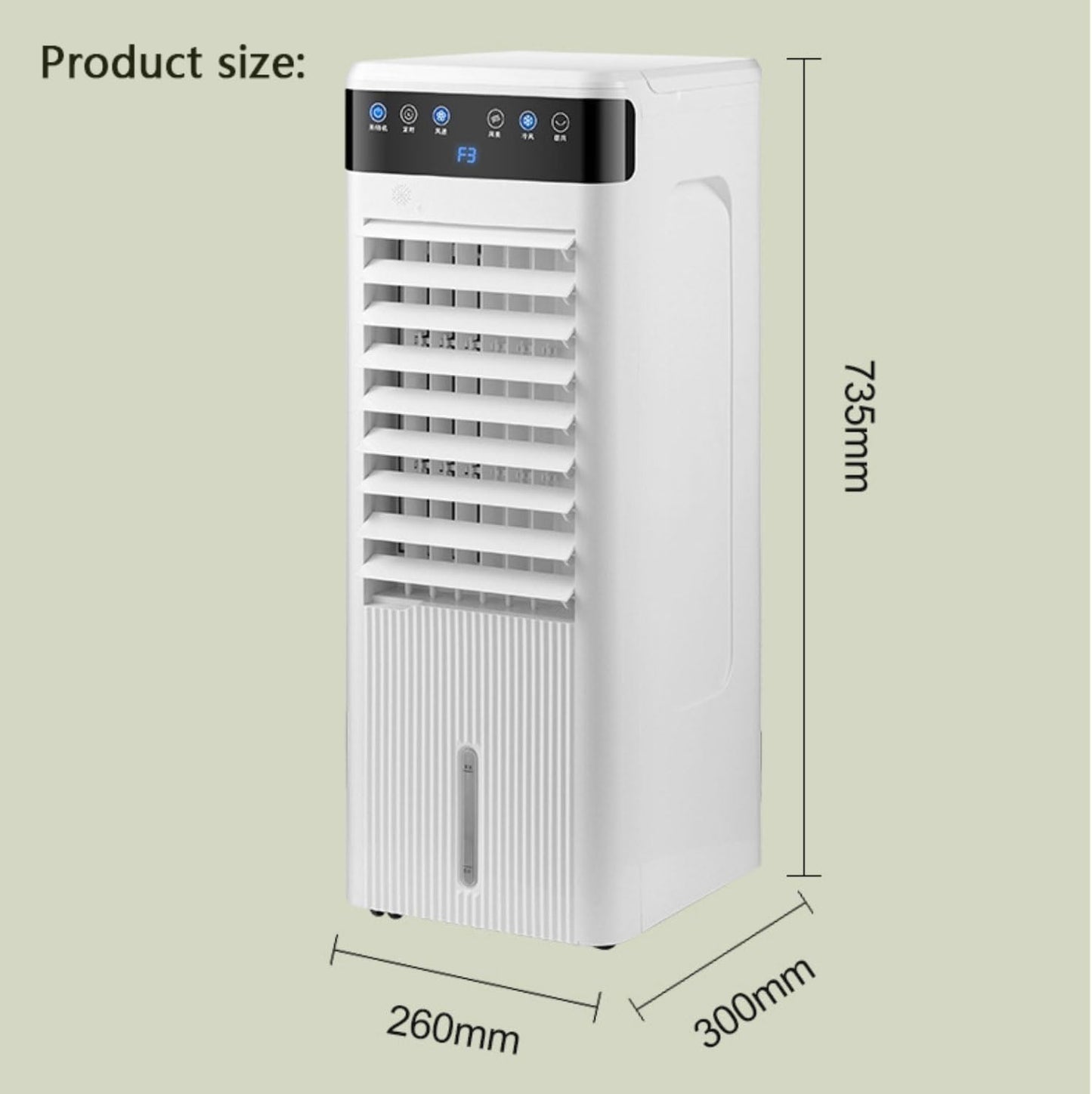 GENERIC Refroidisseur Par évaporation Portable Avec 3 Modes, 3 Vitesses Et Minuterie De 12 Heures Pour Chambre, Bureau Et Camping – Pas Besoin De Tuyau, Plus Grand Réservoir Pour Un Refroidissement Efficace