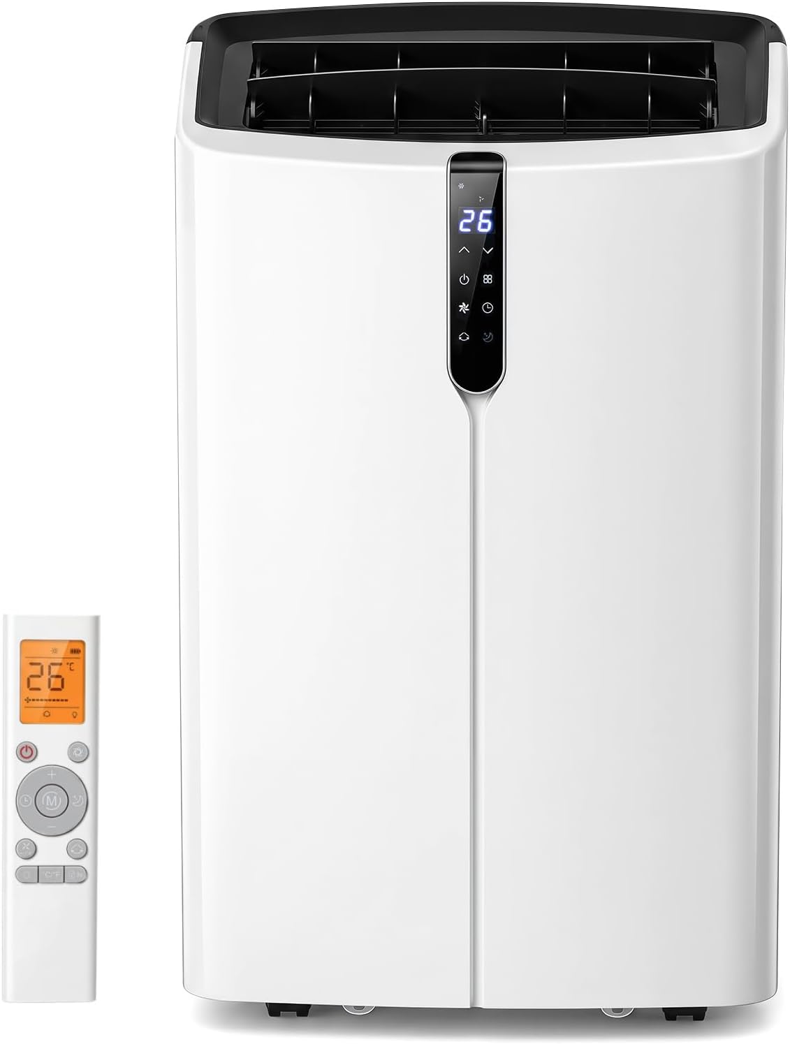  LIFEZEAL Climatiseur Mobile, Climatiseur Portable Avec Fonctions Refroidissement, Chauffage, Déshumidification Et Ventilation, Télécommande/Wi-Fi, Minuterie 24H (Style4-14000 BTU)