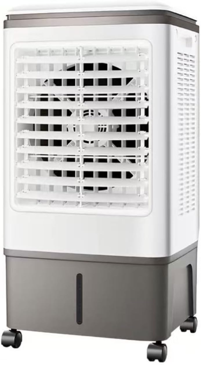  Climatiseur Portable à évaporation Avec Réservoir D'eau De 40 L Et 2 Blocs Réfrigérants. Économe En énergie. 3 Vitesses. Oscillation à 120°. Ventilateur Compact. Idéal Pour Une Utilisation Domestique.