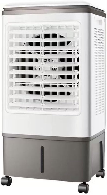  Climatiseur Portable à évaporation Avec Réservoir D'eau De 40 L Et 2 Blocs Réfrigérants. Économe En énergie. 3 Vitesses. Oscillation à 120°. Ventilateur Compact. Idéal Pour Une Utilisation Domestique.