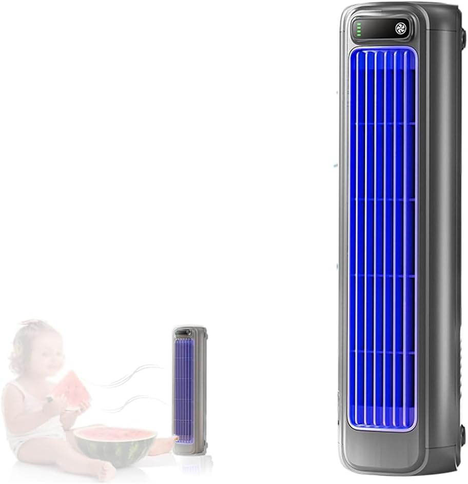  Climatiseur Portable – Ventilateur Sans Pales Sans Fil, AC Mobile Silencieux Avec 3 Vitesses Pour La Maison, Le Bureau, La Chambre Et Les Voyages
