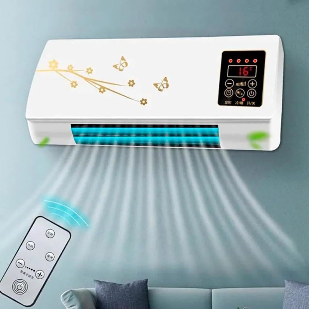  Petit Réchauffeur De Climatiseur,Refroidisseur Et Réchauffeur Ultra Silencieux, Avec Télécommande, Climatiseur Portable Pour La Maison/bureau/chambre (Blanc)