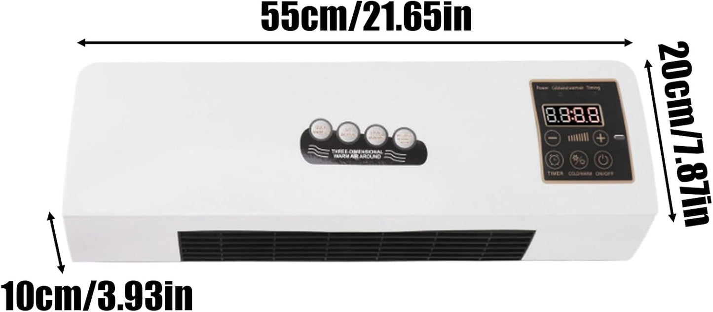  Petit Ventilateur Climatiseur Mur Monté | Unité Split Climatiseur Portable,2000W De Fenêtre Sans Conduit Pour Salon, Chambre, Dortoir, Camping-Car, Garage, Camping