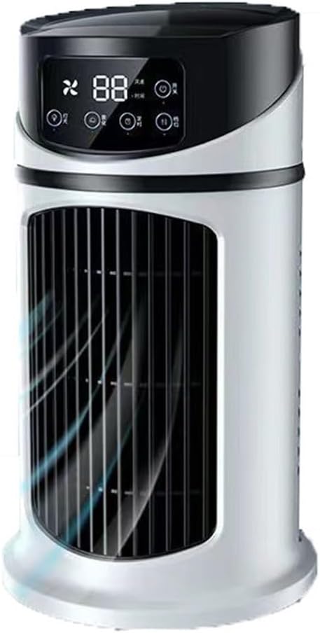  Ventilateur De Climatiseur Portable USB Avec Humidificateur, Contrôle D'écran Tactile à 6 Niveaux, Fonctionnement Silencieux, Réservoir D'eau De 300 Ml Pour Refroidir Et Hydrater L'air