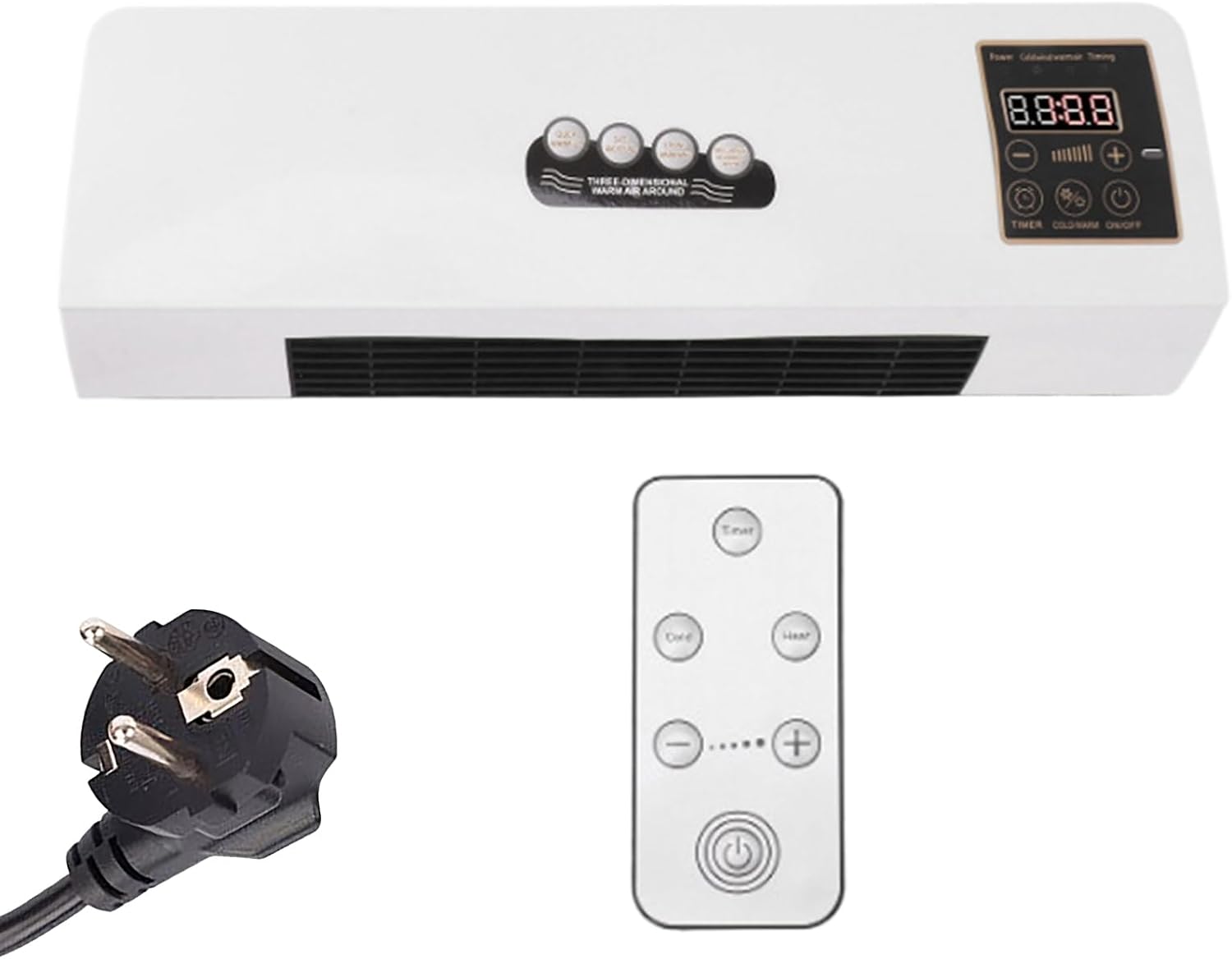  Petit Ventilateur Climatiseur Mur Monté | Unité Split Climatiseur Portable,2000W De Fenêtre Sans Conduit Pour Salon, Chambre, Dortoir, Camping-Car, Garage, Camping