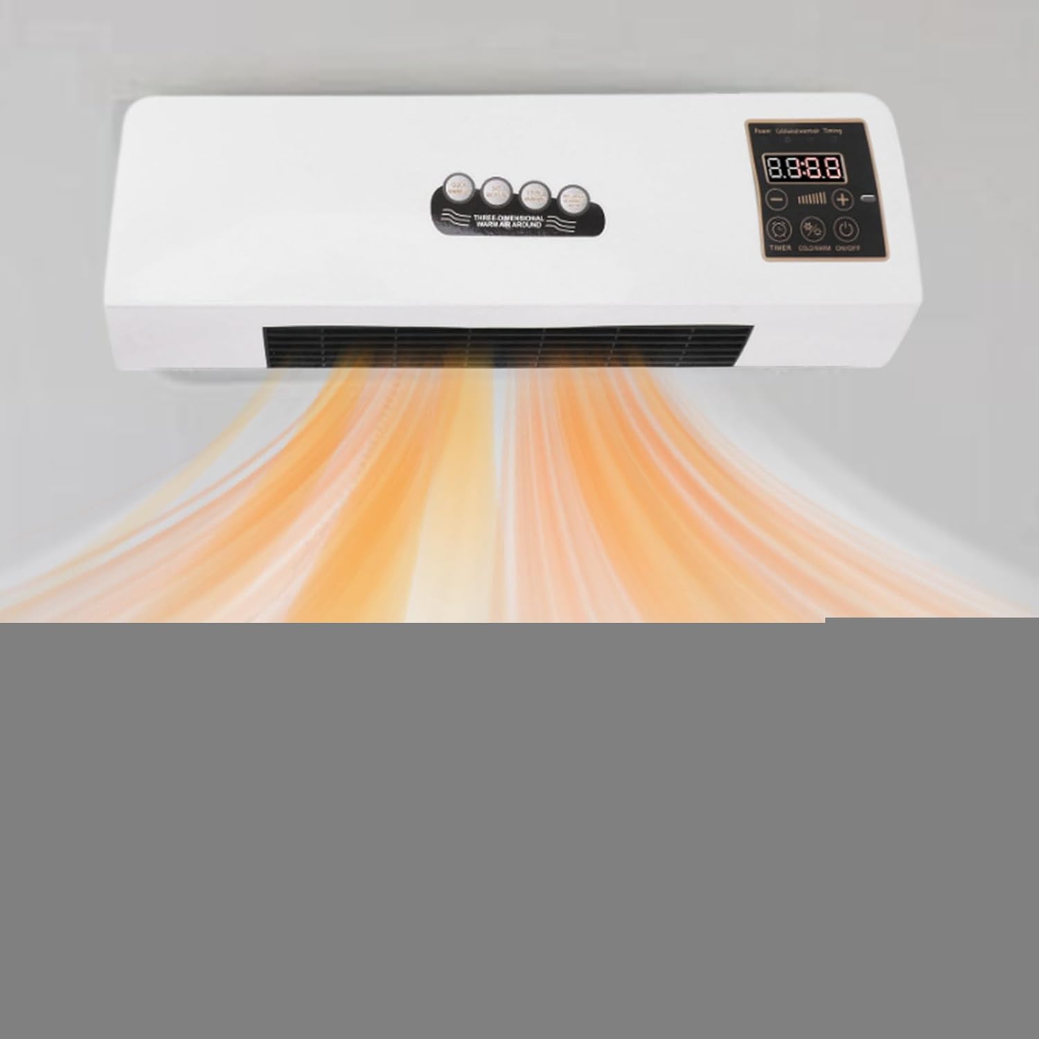  Petit Ventilateur Climatiseur Mur Monté | Unité Split Climatiseur Portable,2000W De Fenêtre Sans Conduit Pour Salon, Chambre, Dortoir, Camping-Car, Garage, Camping