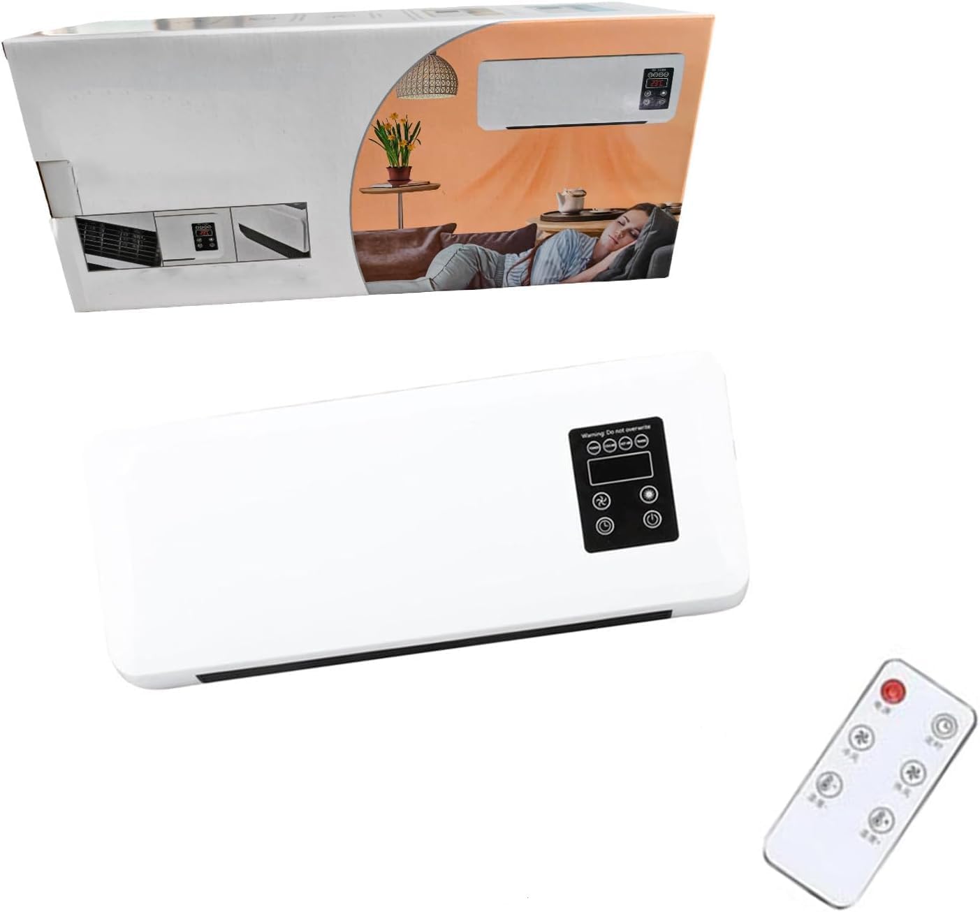  Mini Ventilateur De Climatiseur Portable Sans Conduit Mural Avec Télécommande, Unité De Refroidissement Et De Chauffage 2-en-1, Refroidisseur Climato Compact à Faible Bruit Ultra Silencieux, Appareil