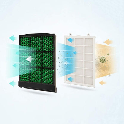 GENERIC Refroidisseur D'air Pour Bureau à Domicile Refroidisseurs D'air Refroidisseurs Par évaporation, Climatiseur Portable évaporatif Avec Ventilateur Humidificateur De Brumisation Télécommandé Et