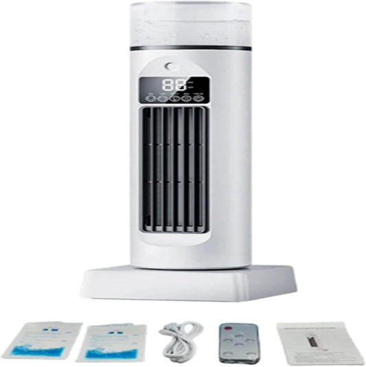  Ventilateur Climatisation Portable Alimenté Par Usb, Réservoir D’eau 230ml | 6 Vitesses Avec Humidification, Ventilateur Rafraichisseur D'air Eau Froide, Pour Bureau