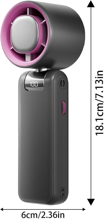 GENERIC Ventilateur à Main Pliable – 3 Vitesses Réglables | Dispositif De Circulation D'air Rechargeable Par USB Pour La Maison, Le Studio, Les Voyages, Le Shopping, Le Camping