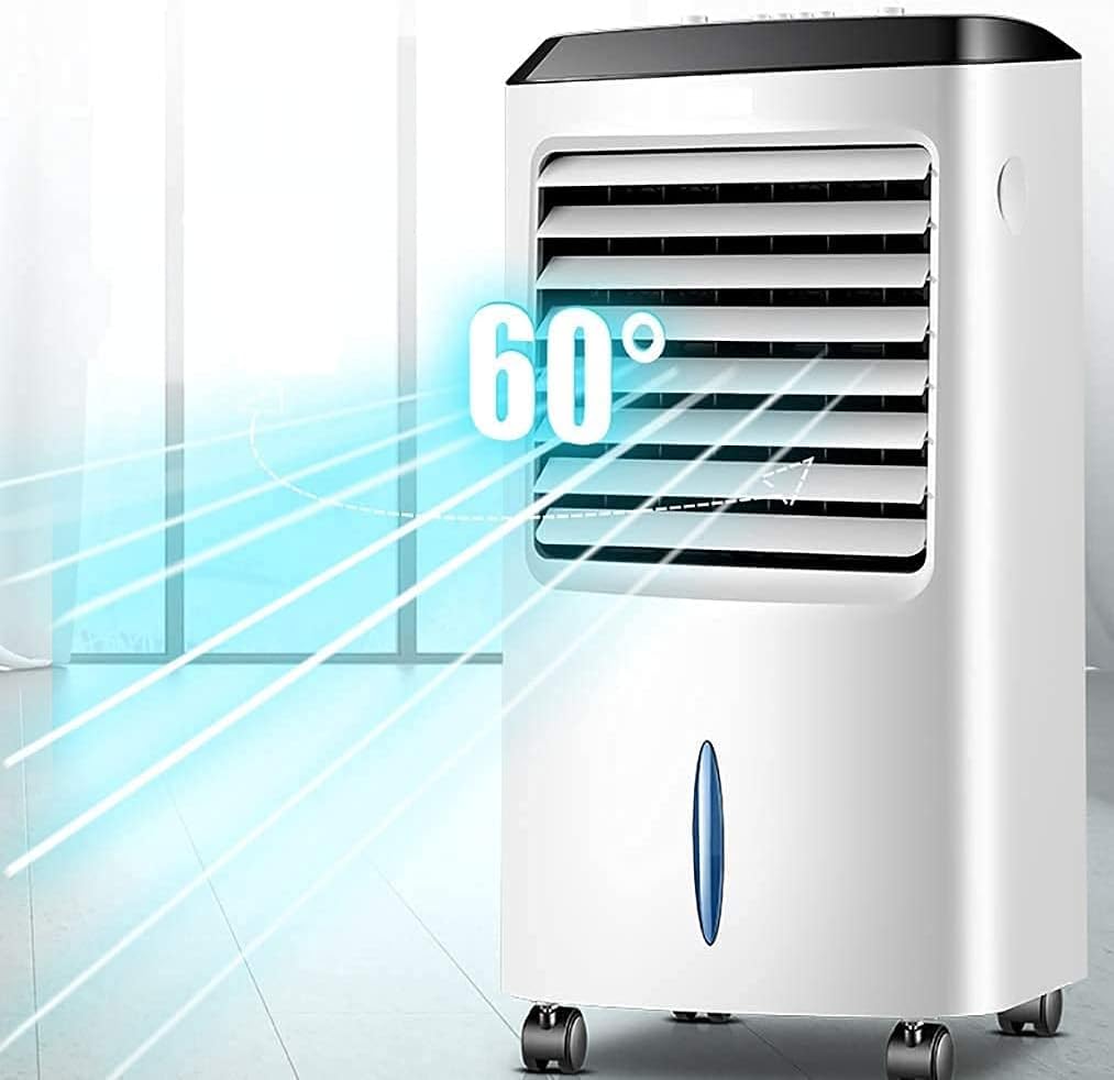  Refroidisseurs D'Air Par Évaporation Portables, Ventilateur Tour De Refroidissement Compact, Climatiseur Mobile Portable, Silencieux, Refroidisseur D'Espace À 3 Flux D'Air, Idéal Pour Les Climats Cha