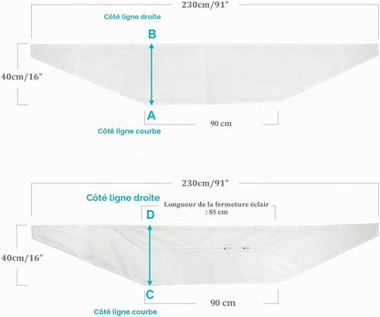  HOOMEE Tissu D’Isolation Pour Fenêtre à Pivot Central Avec Un Périmètre Allant De 381cm à 460cm - Pour Climatiseur Mobile Et Sèche-Linge - Adapté à Toutes Les Unités Mobiles De Climatisation