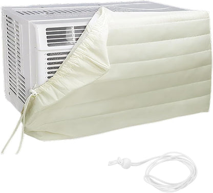  Housse De Fenêtre Pour Climatiseur Intérieur, Housse De Climatiseur Pour Unités Murales, De Climatiseur Couverture Pour Fenêtre Couvercle Poussière Facile à Installer ( 64 X 47 X 8,5 Cm, Beige)