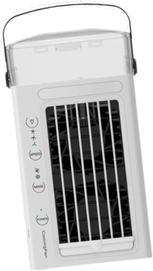  F Fityle Climatiseur Portable 3 En 1, Ventilateur Rafraîchisseur Avec Humidificateur Et Purificateur, 3 Vitesses, Écran Tactile, Réservoir 480ml, Silencieux Pour Bureau Et Chambre
