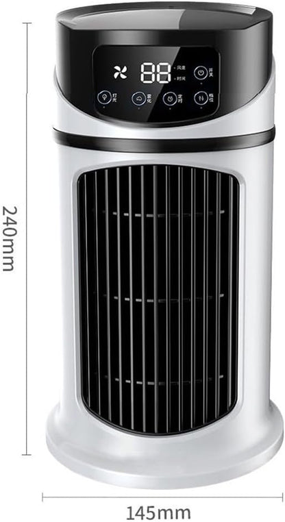  Ventilateur De Climatiseur Portable USB Avec Humidificateur, Contrôle D'écran Tactile à 6 Niveaux, Fonctionnement Silencieux, Réservoir D'eau De 300 Ml Pour Refroidir Et Hydrater L'air