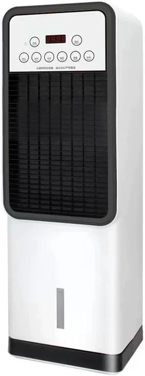 GENERIC Ventilateur Colonne Sans Pales Avec Réservoir D'eau De 3 Litres, Télécommande, Minuterie 12 Heures, Oscillation À 120°, 4 Modes, 3 Vitesses – Climatiseur Portable Pour Chambre À Coucher