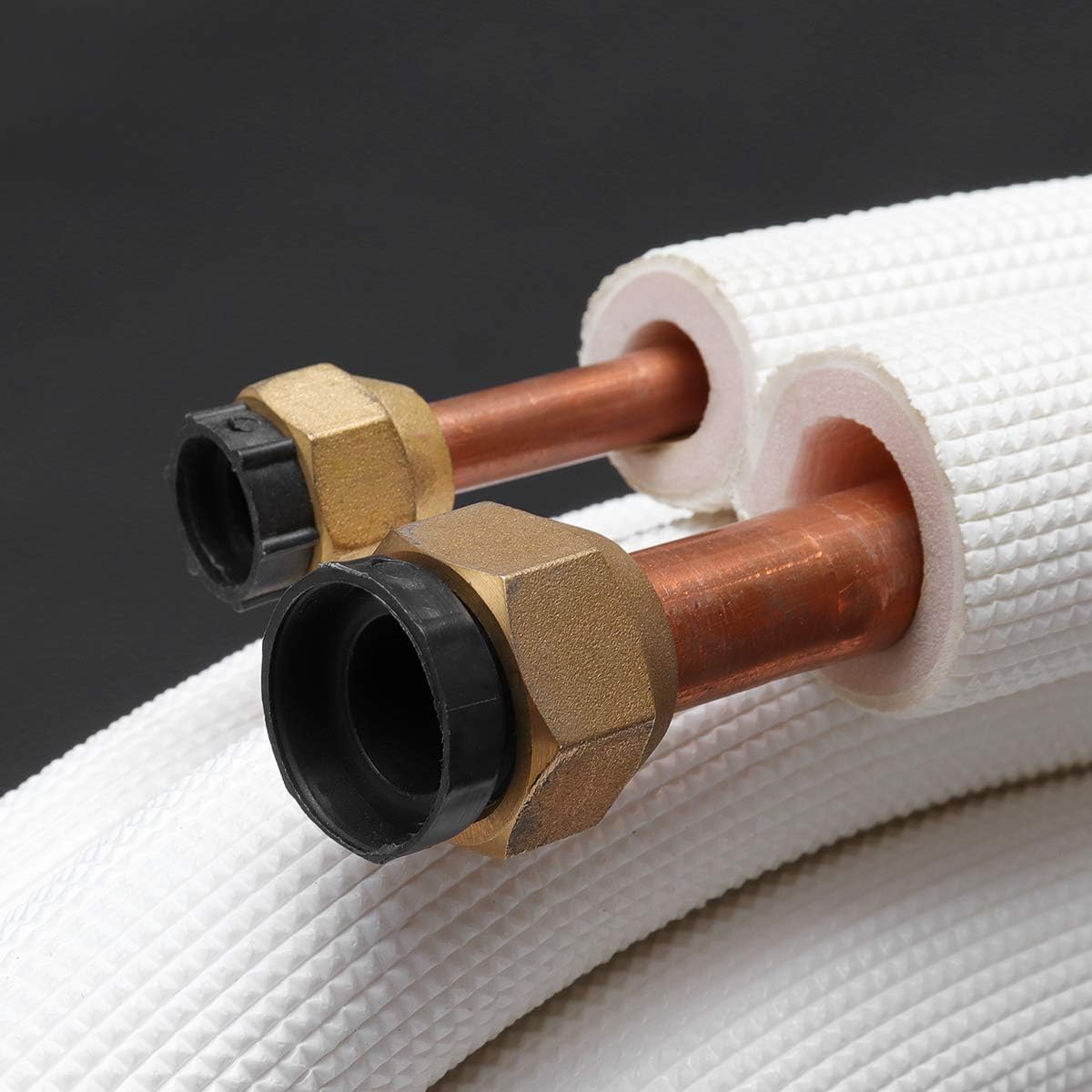  1/2 / 3M Isolant Cuivre - Aluminium Tube Hybride Split 5/8 '' 3/8 '' Air Conditioning Pipeline Connect Pair Coil - 1M Français Méthode